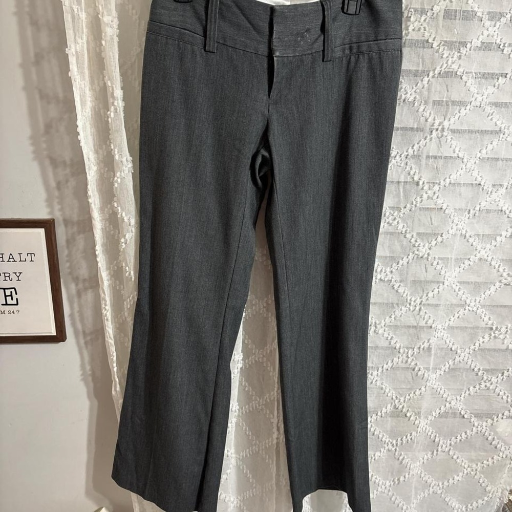 Grey loose‎ fit bootcut trousers